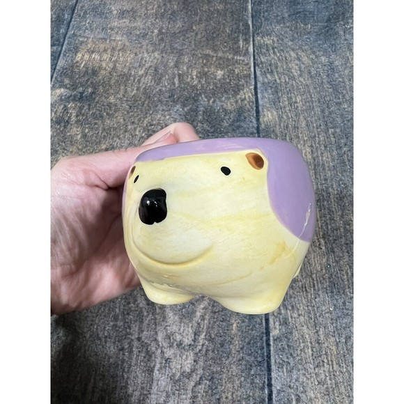 Hedgehog Small Planter, Jar, Caddy, Purple! - Picture 5 of 11